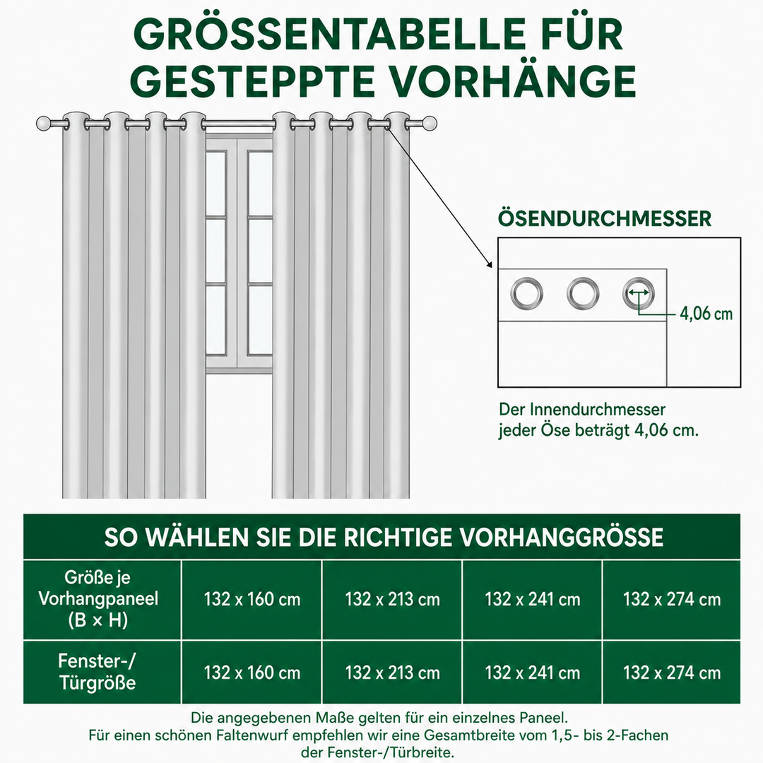 Gesteppte Vorhänge – mit Lebhaftem Volks-Hahn