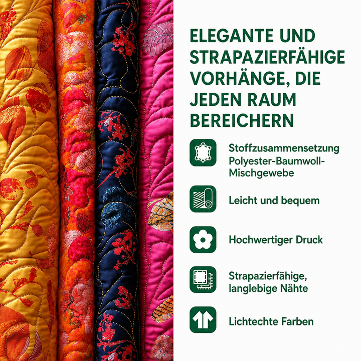Gesteppte Vorhänge – Erdverbundener Büffel