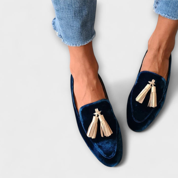 Mia-Pauline | Vintage-Loafer mit Fransen