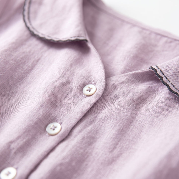 Frieda | Elegantes Baumwoll-Leinen-Kleid mit Halbarm