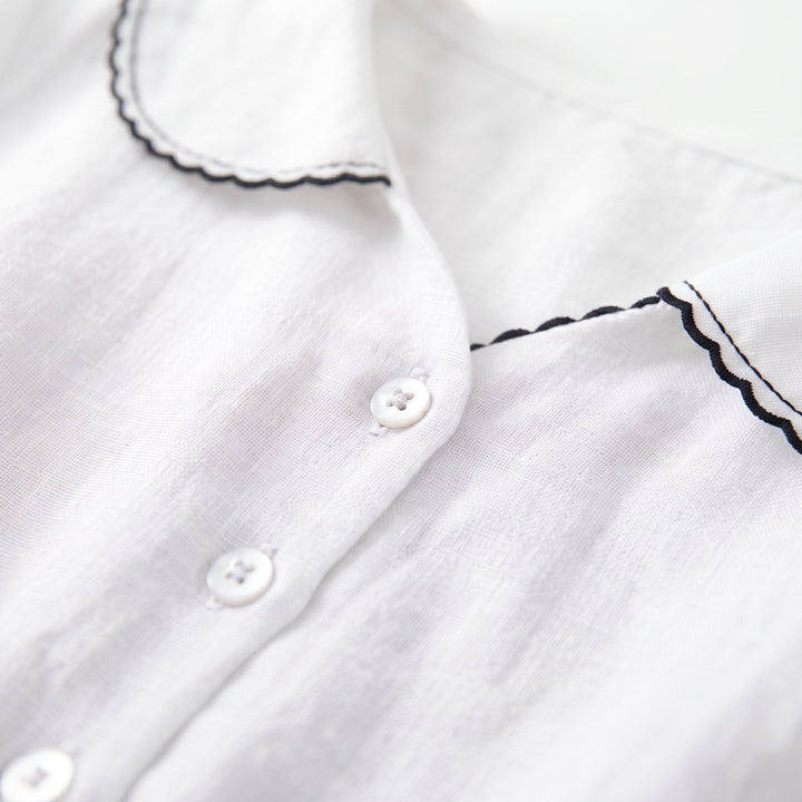 Frieda | Elegantes Baumwoll-Leinen-Kleid mit Halbarm
